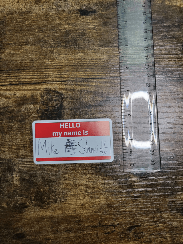 Mike Schmidt Nametag Sticker